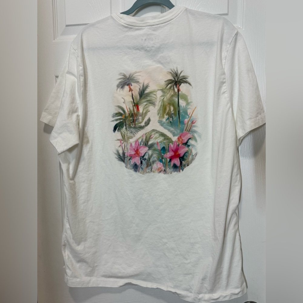 Jordan White Tee with Red and Black Logo